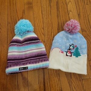 2 Girls Youth Winter Hats